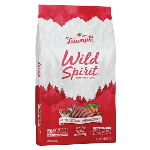 30 Lb Triumph Wild Spirit Deboned Beef & Barley Recipe - Dog/Cat Supplements